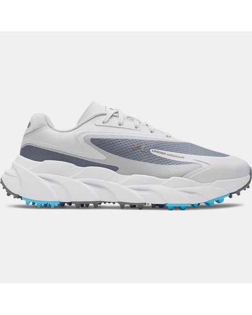 Under Armour Gray Halo Hybrid Spikeless Golf Shoes Halo Halo Metallic for men