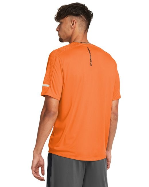 Under Armour TechTM kurzärmliges t-shirt für atomic / schwarz l in Orange für Herren