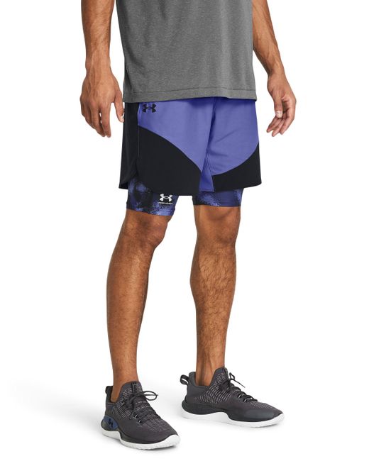 Under Armour Blue Vanish Elite Hybrid Shorts for men