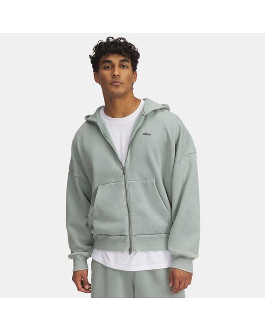 Under Armour Gray Ua Icon Heavyweight Fleece Wash Full-zip for men