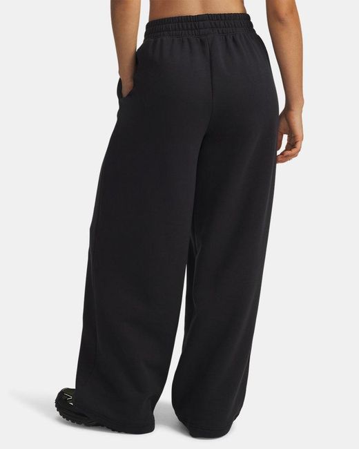 Under Armour Black Rival Fleece Script Pants
