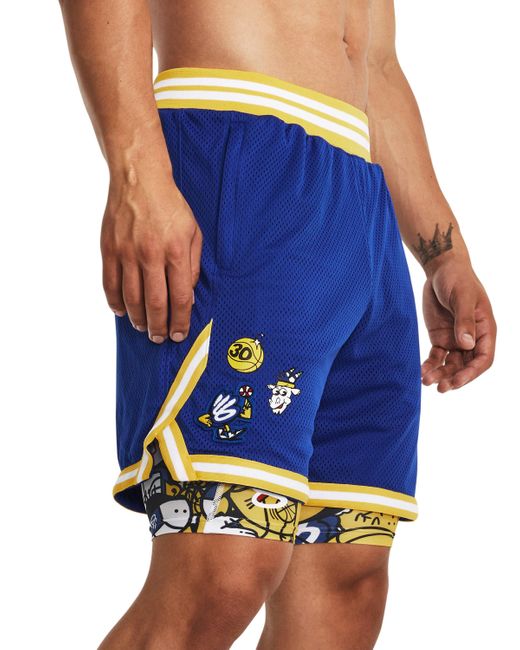 Under Armour Blue Curry Mesh Shorts for men