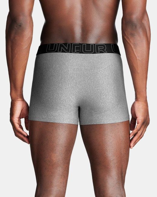 Under Armour Performance Tech Boxerjock (7,6 Cm) Im 3Er-Pack Für Herren Stahl Full Heather Castlerock Full Heather Castlerock in Gray für Herren