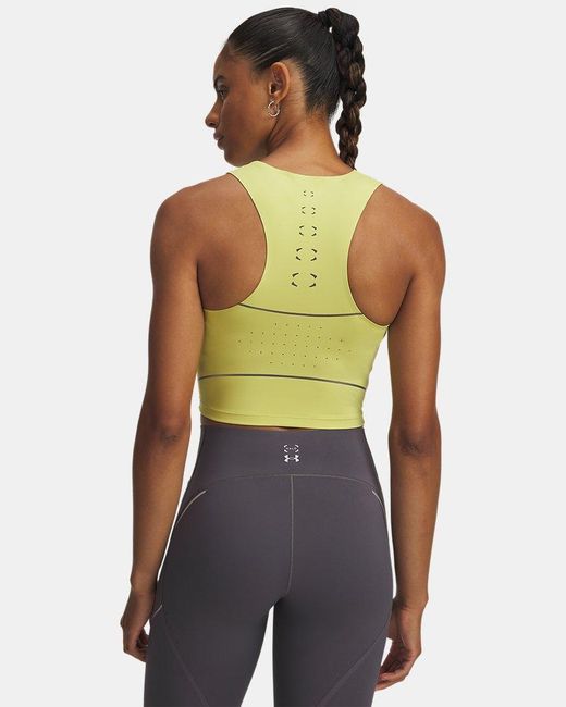 Under Armour Green Halo Run Tank Shade Reflective