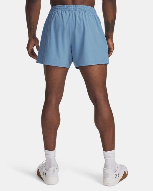 Under Armour Blue Meridian Woven 4" Shorts Smoke Smoke for men