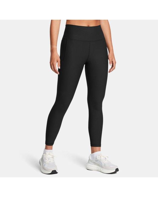 Leggings Tobilleros Meridian Rib Para Mujer Under Armour de color Black