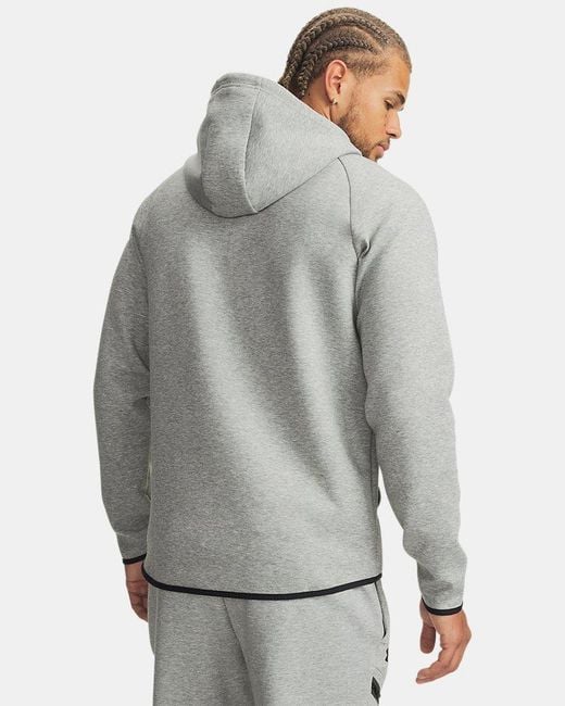 Under Armour White Unstoppable Fleece Full-Zip Hoodie Mod for men