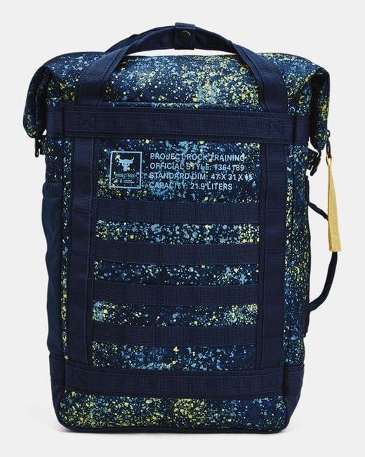 Under Armour Project Rock Box Duffle Backpack in Navy (Blue) Lyst