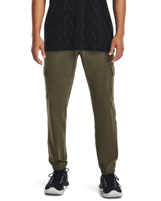 Under Armour Black Stretch Woven Cargo Pants for men