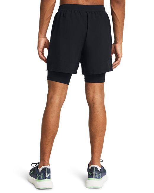 Under Armour Blue Launch 2-in-1 5" Shorts for men