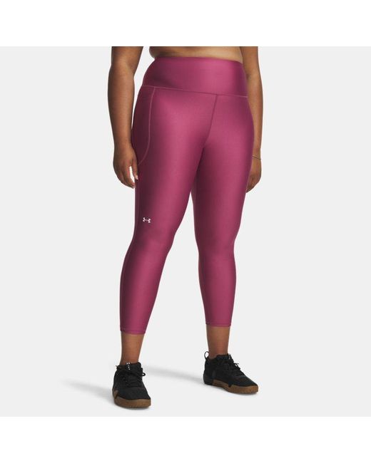 Leggings Tobilleros Tech Para Mujer Fuchsia Dusk Blanco Under Armour de color Red
