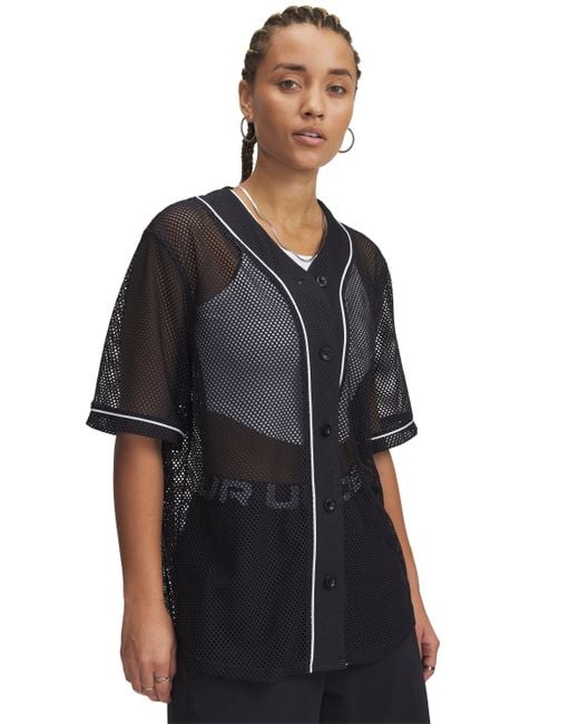 Under Armour Black Sportstyle Baseball Jersey