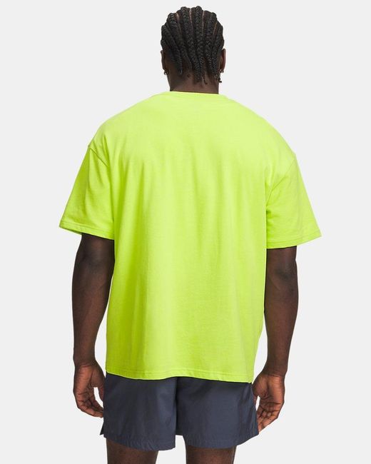 Under Armour Green Ua Heavyweight Metal Logo Short Sleeve for men