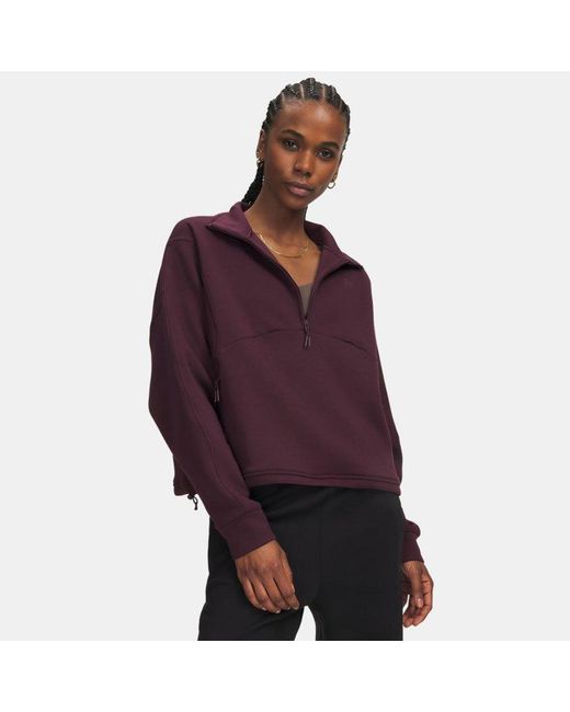 Under Armour Purple Unstoppable Fleece ½ Zip Ox Blood Ox Blood