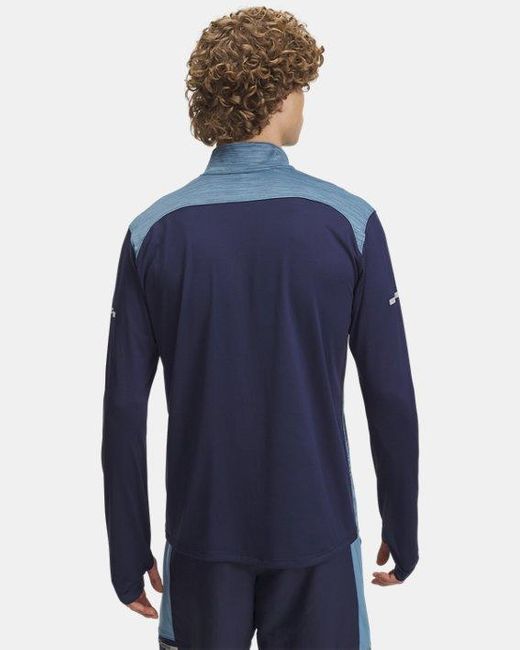 Parte De Arriba Con Cremallera De ¼ Tech Utility Para Hombre Washed Marino Smoke Negro Under Armour de hombre de color Blue