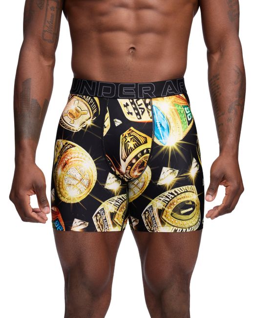 Under Armour Blue Ua Performance Tech Mesh Graphic 6" Boxerjock for men