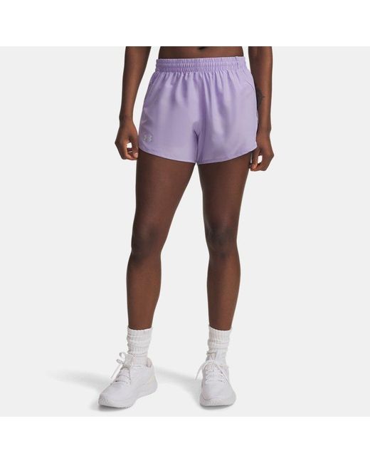 Shorts Fly-By Da 8 Cm (3" Da Donna Transparent Transparent Riflettente di Under Armour in Pink