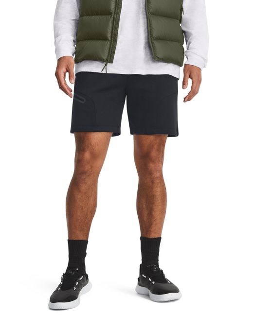 Under Armour Black Unstoppable Fleece Shorts for men