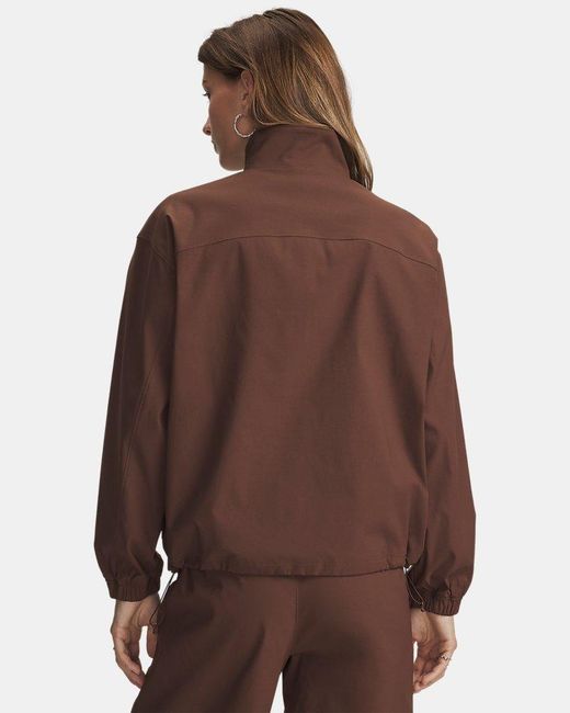Under Armour Brown Unstoppable Woven Full Zip Incense Incense
