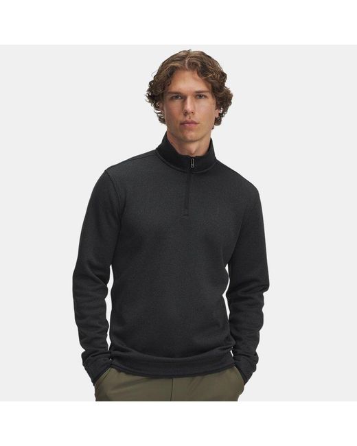 Under Armour Black Ua Sweaterfleece 1⁄4 Zip for men