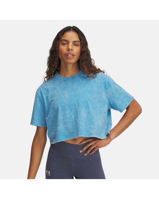 Maglia A Maniche Corte Rival Wash Da Donna Ether Nero Ether di Under Armour in Blue