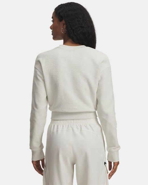 Sudadera Icon Terry Varsity Para Mujer Summit Summit Under Armour de color Gray