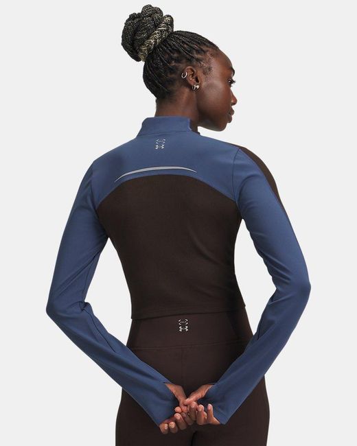 Under Armour Blue Halo Cold Weather Long Sleeve Mock Kona Nu Reflective