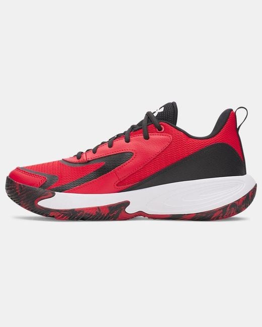 Under Armour Red Lockdown 8 Basketball Shoes