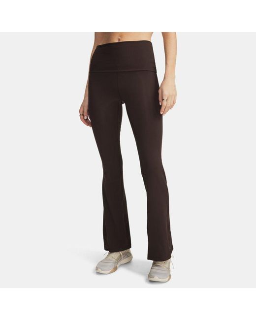 Under Armour Black Meridian Foldover Rib Flare Leggings Kona Kona