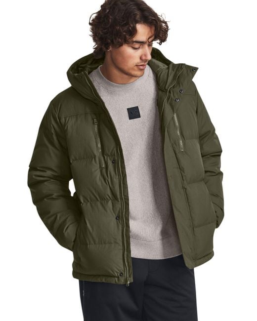 Under Armour Green Coldgear® Infrared Down Crinkle Jacket for men