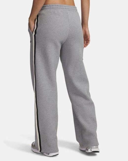 Pantalon Large Icon Heavyweight Fleece Pour Femme Mod Medium Heather Blanc Under Armour en coloris Gray