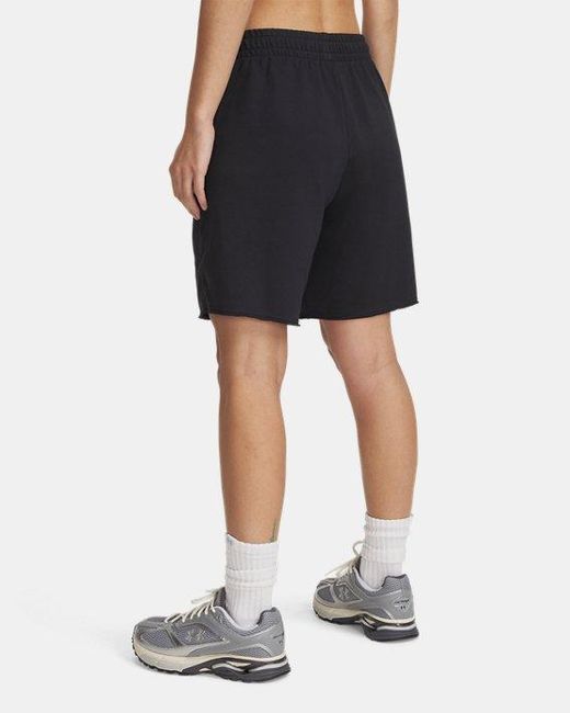 Shorts Icon Terry Long Da 20 Cm (7,75" Da Donna Bianco di Under Armour in Blue