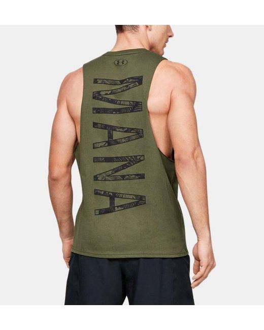 Camiseta sin mangas Project Rock Mana para hombre Under Armour de hombre de color Green