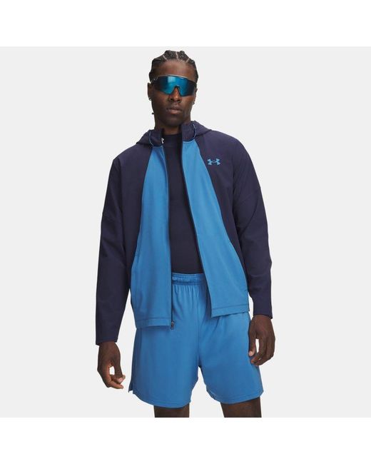 Under Armour Blue Tech Utility Woven Jacket Midnight Aegean Aegean for men