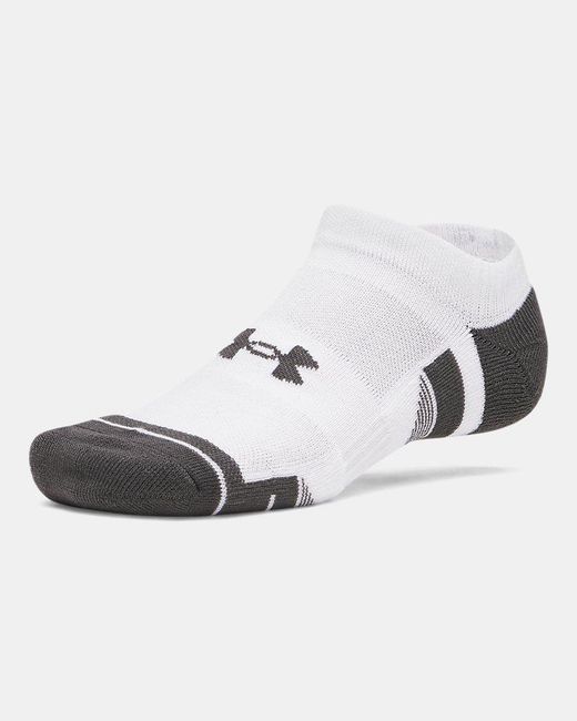 Under Armour Metallic Performance Tech 3-Pack No Show Socks Jet