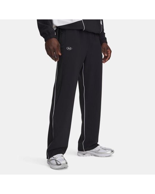Under Armour Blue Tricot Side Stripe Pants for men
