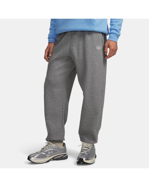 Under Armour Gray Ua Rival Fleece joggers for men