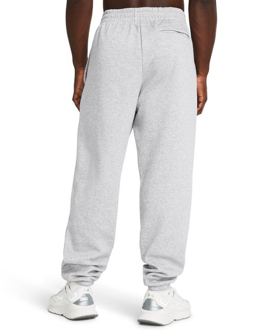 Under Armour Gray Icon Fleece Puddle Pants for men