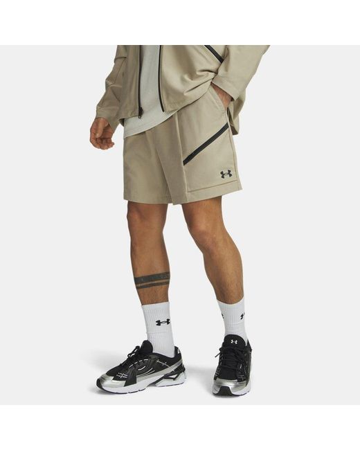 Under Armour Green Ua Unstoppable Woven Shorts for men