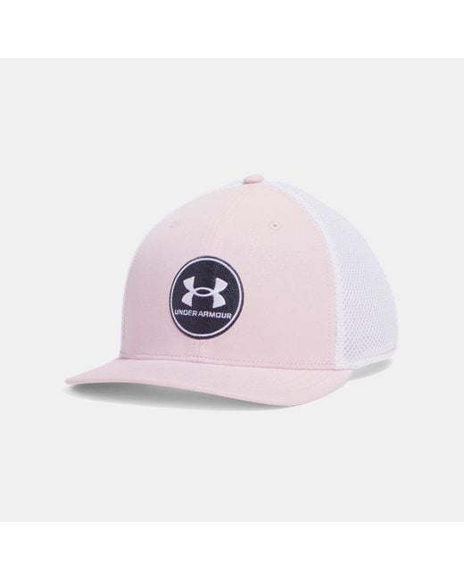 Under Armour Pink Drive Mid Stretch Fit Cap Prime for men