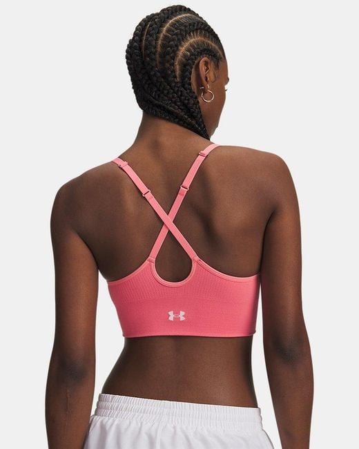 Under Armour Red Vanish Seamless Low Sports Bra Bittersweet