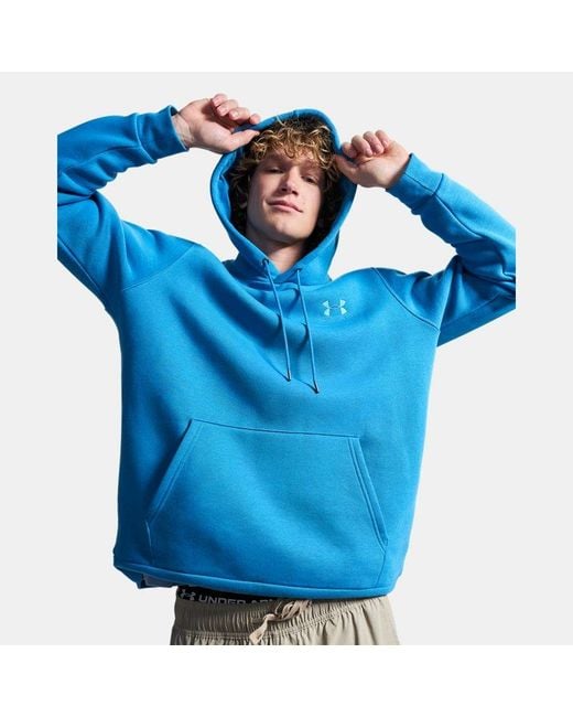 Under Armour Blue Icon Fleece Hoodie Aegean Aegean for men