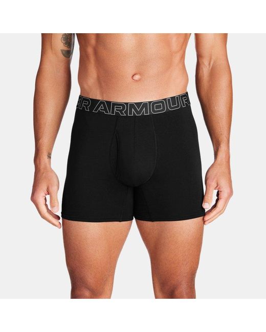 Under Armour Performance Baumwolle
Boxerjock (15 Cm) Im 3Er-Pack Für Herren Stahl in Black für Herren