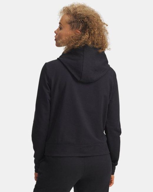 Under Armour Black Sport Terry Hoodie Für Damen Weiß