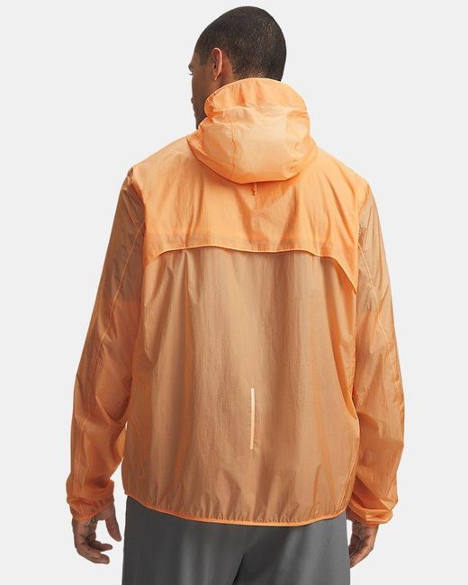 Under Armour Orange Explor Trail Run Rain Jacket Bloc Apollo for men