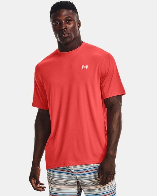 Under Armour Ua Drift Tide Knit Short Sleeve in Red for Men | Lyst