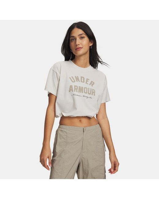 Under Armour White Bungee Hem T-Shirt Summit Summit