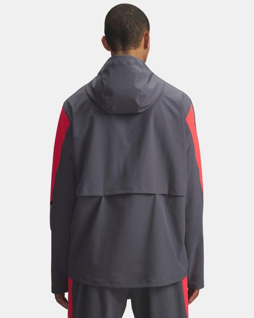 Under Armour Gray Velociti Storm Hooded Jacket Castlerock Racer Reflective for men