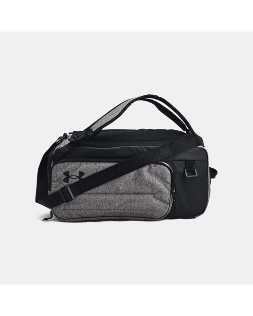Borsone Zaino Contain Duo Small Castlerock Medium Heather Nero Bianco di Under Armour in Black