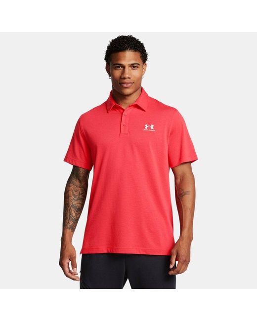 Under Armour Red Icon Polo Racer for men